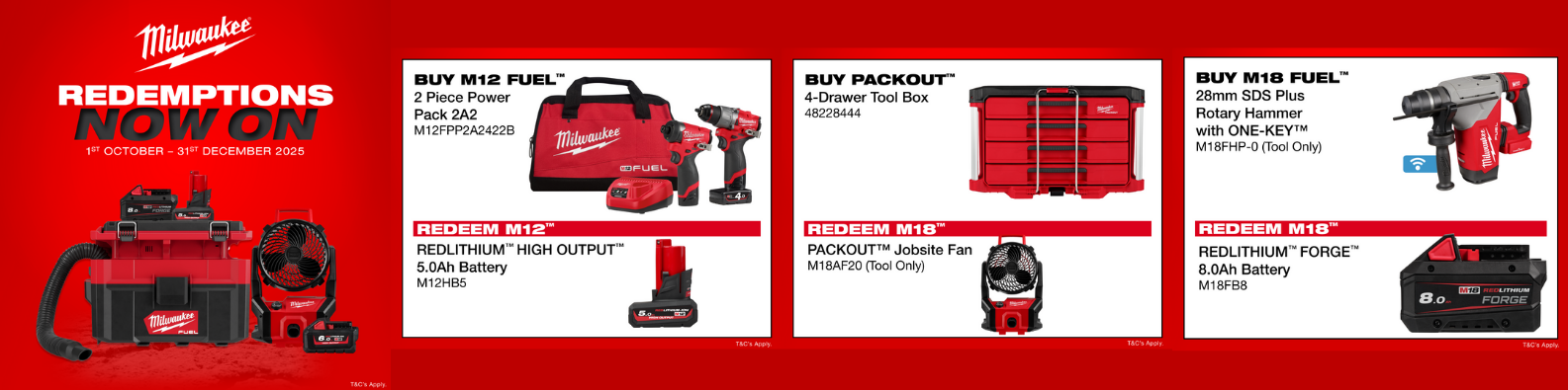 MILWAUKEE REDEMPTIONS | OCT - DEC 2025