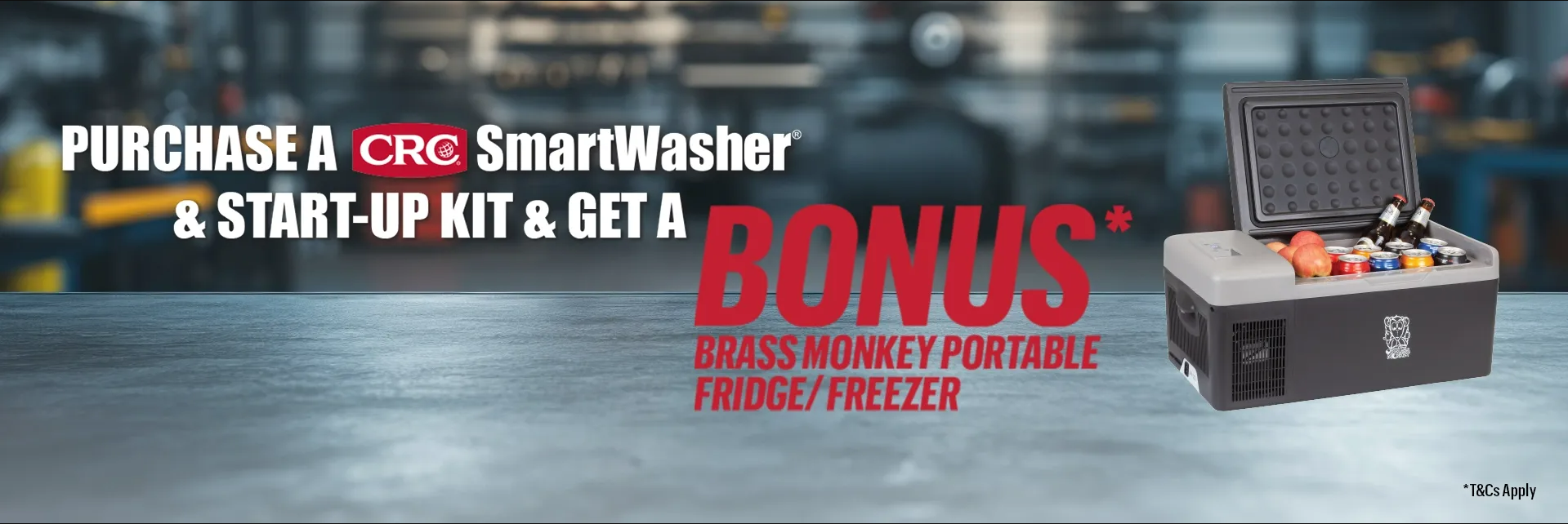 CRC | Purchase any CRC SmartWasher & Start-Up Kit & get a Brass Monkey Portable Fridge/Freezer*