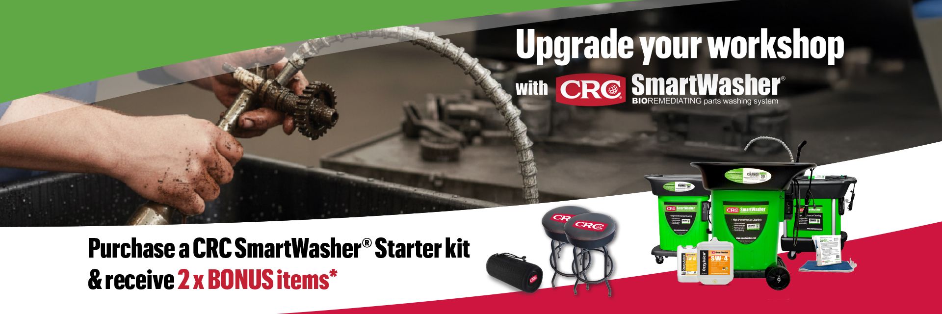 Purchase a CRC SmartWasher Starter Kit & receive 2x Bonus Items