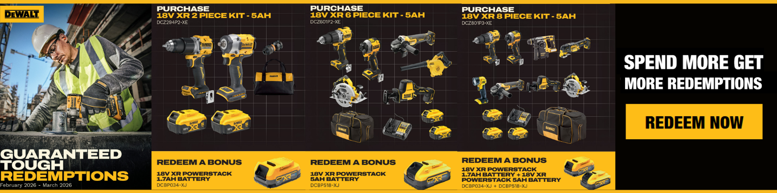 DEWALT Guaranteed Tough Redemptions | FEB-MAR 2026