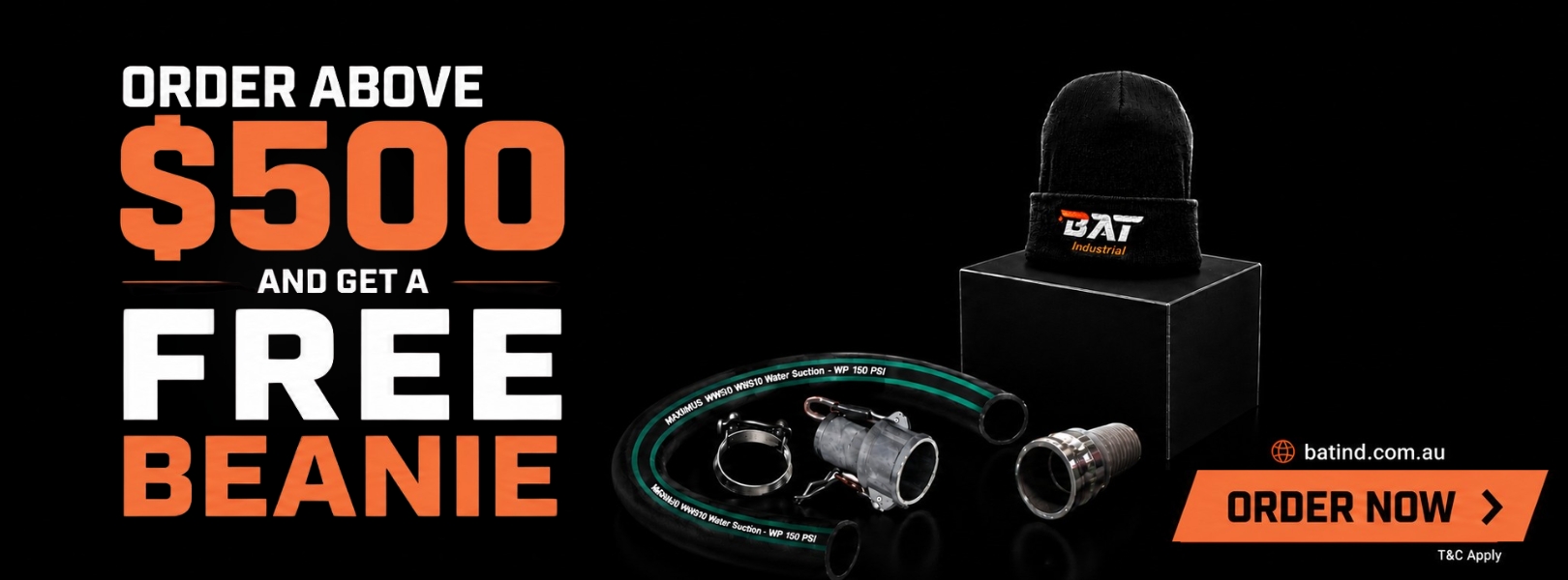 BAT BONUS for your crew: Free beanie on orders over $500
